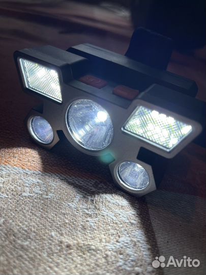 Новый налобный аккумуляторный фонарик