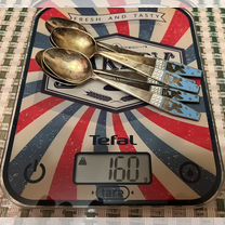 Чайные ложки из серебра с позолотой