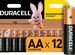 Батарейки Duracell аа 12шт (пальчиковые)