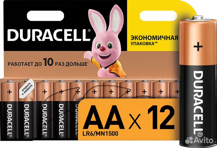 Батарейки Duracell аа 12шт (пальчиковые)