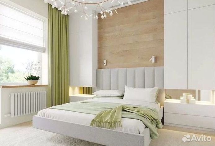 Кровать парящая двуспальная мягкая