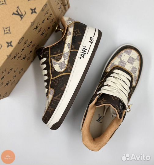 Кроссовки женские Nike Air Force 1 X Louis Vuitton