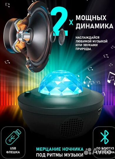 Ночник детский проектор звездное небо