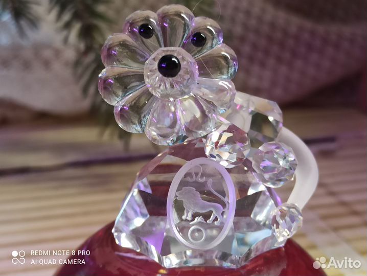 Хрустальная фигурка лев