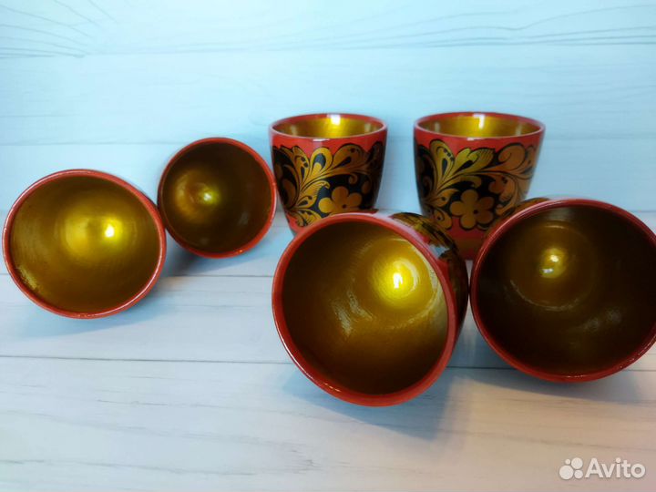 Хохлома стопки 6шт