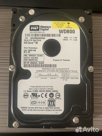 Жесткий диск Western Digital 80gb
