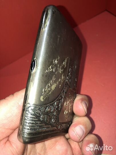 Портсигар серебряный с гравировкой