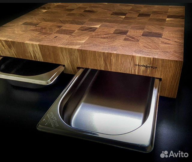 Доска кухонная торцевая с 2-мя гастроемкостями