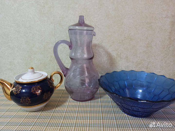 Посуда советская СССР. Графин, салатник