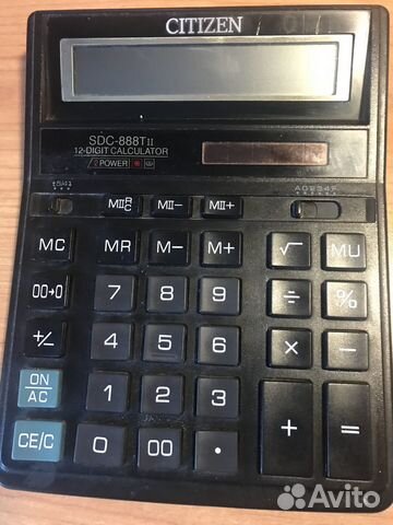 Калькулятор citizen SDC 888TII