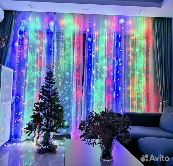 Гирлянда штора новая (разные размеры и модели)