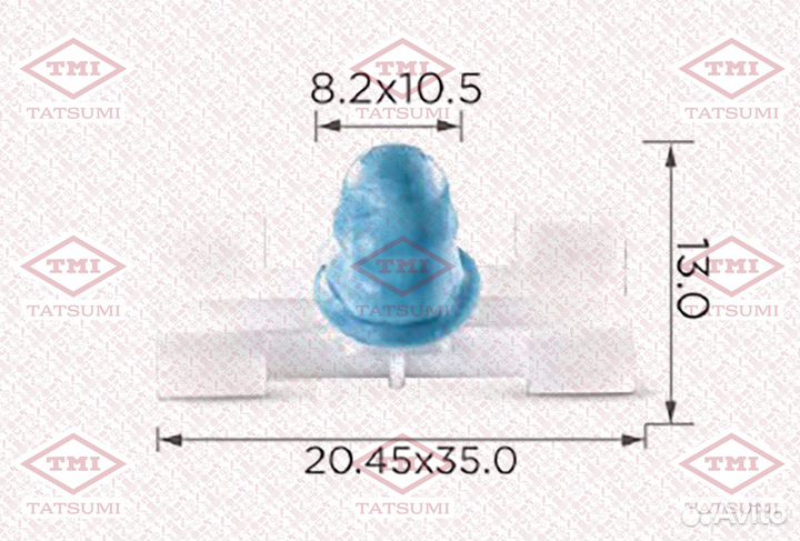 Клипса крепежная 10шт