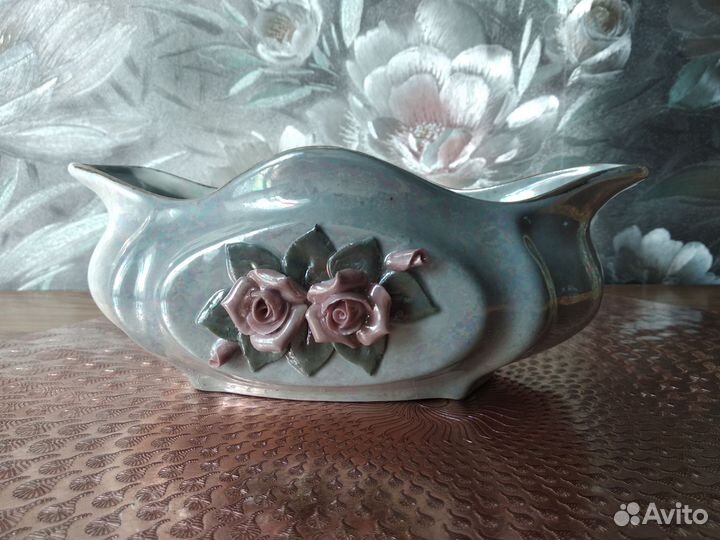 Соусник фарфор СССР Розы