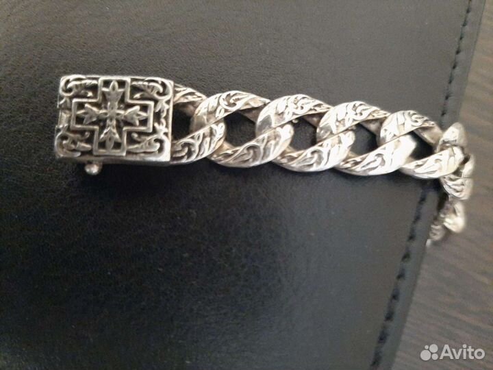 Серебряный браслет мужской 30.38гр и 36.44.21,5см
