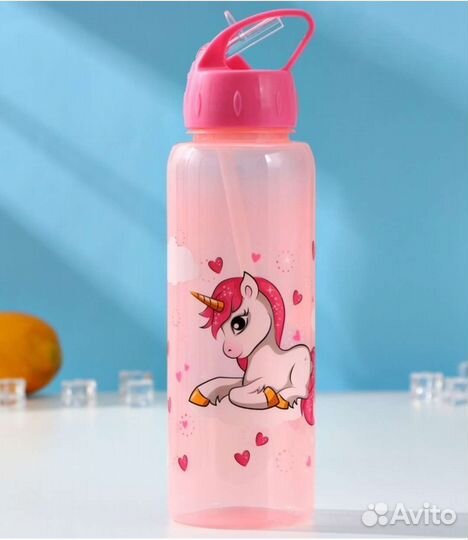Бутылка «Единороги», цвет розовый, 850 мл