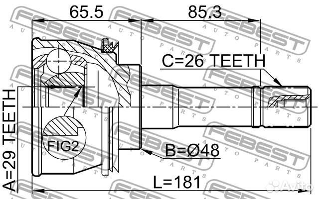Шрус suzuki grand vitara 98-06 нар