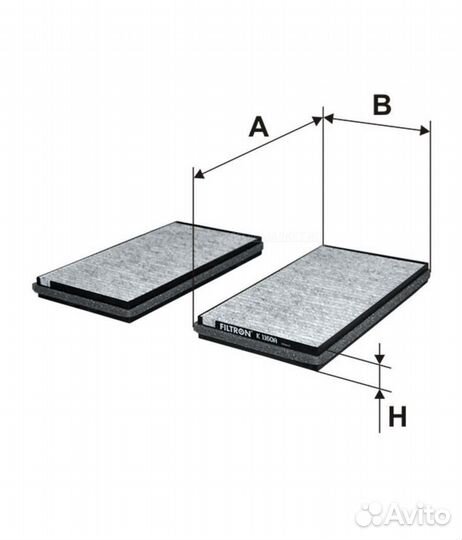 Filtron K1160A-2X Фильтр салона угольный