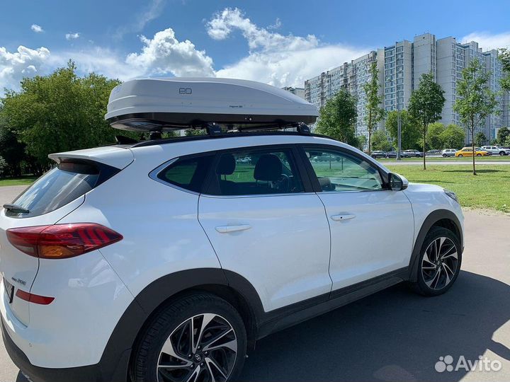 Автобокс Магнум 390 белый глянец на Tucson
