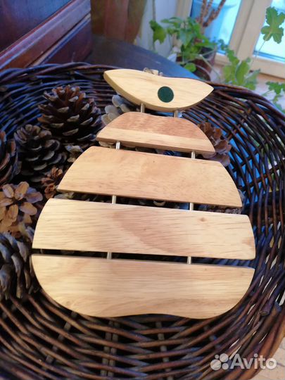 Подставка под горячее дерево/нерж. металл