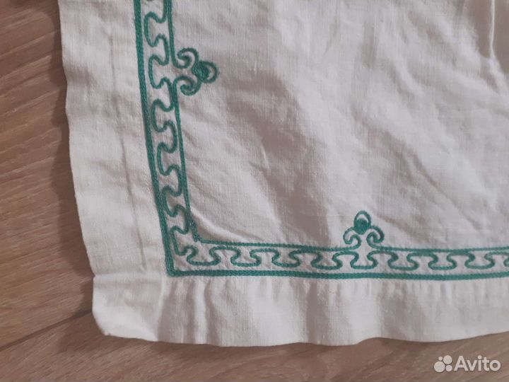 Скатерть льняная с вышивкой СССР