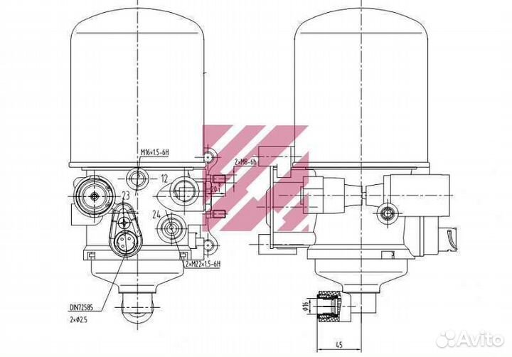 Осушитель воздуха 10,5 Iveco Eurostar