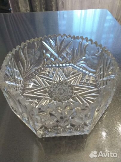 Хрустальная ваза-салатница