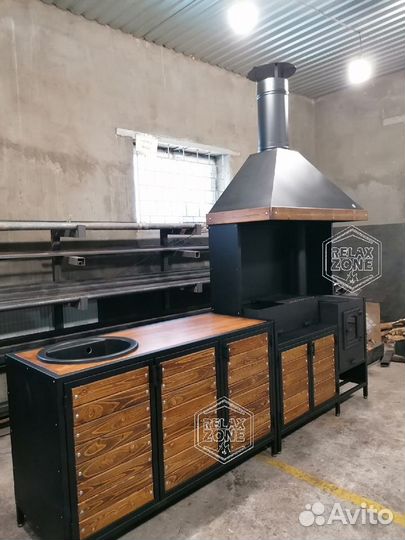 Мангал отдельно стоящий, мангальная зона