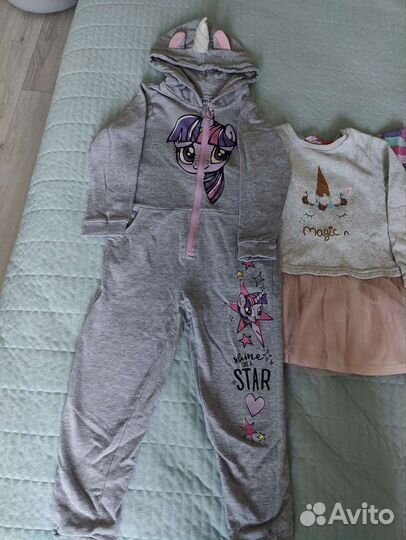 Вещи на девочку комбинезон платья кофта 110-116см
