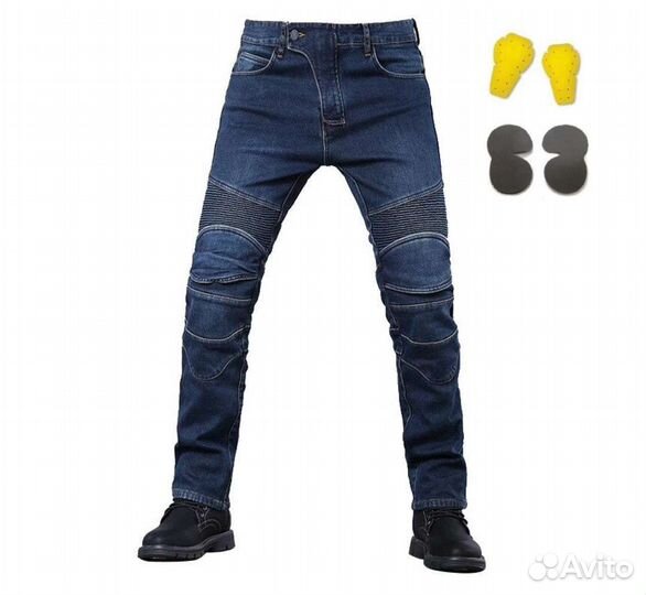 Мотоджинсы с защитой размеры s, m, l, xl