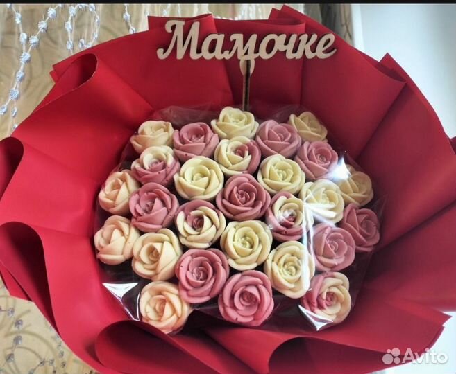 Розы из шоколада,сладкий букет,бельгийский шоколад