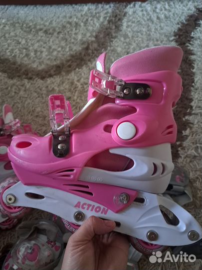 Роликовые коньки детские раздвижные р.30-33