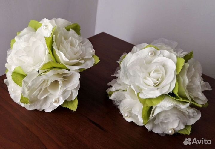 Зажимы крабы для штор, декор розы 2 шт. Новые