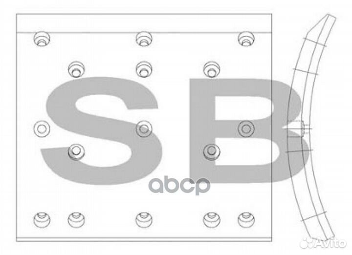 Накладки тормозные hyun/KIA (1 накладка) SL016