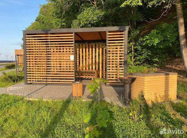 Аренда беседки с мангалом на берегу Волги