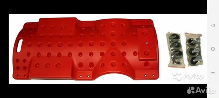 Подкатной лежак пластик 90см набор 2