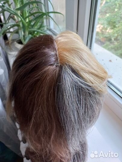Голова-манекен учебная натуральные волосы