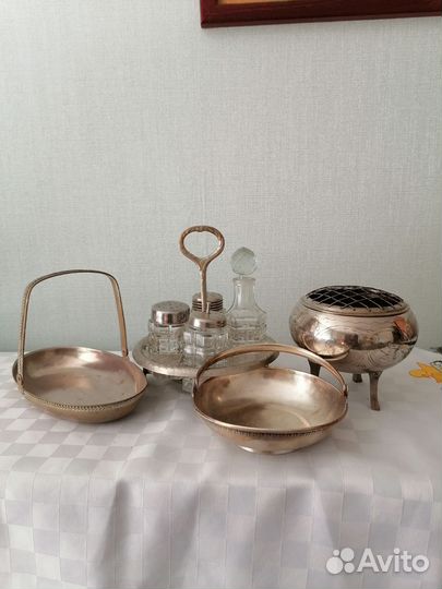 Антикварная посуда металл СССР