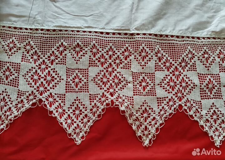 Шторы, салфетки, наволочки Ришелье. Винтаж