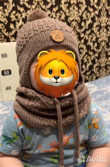 Комплект шапка, снуд, варежки