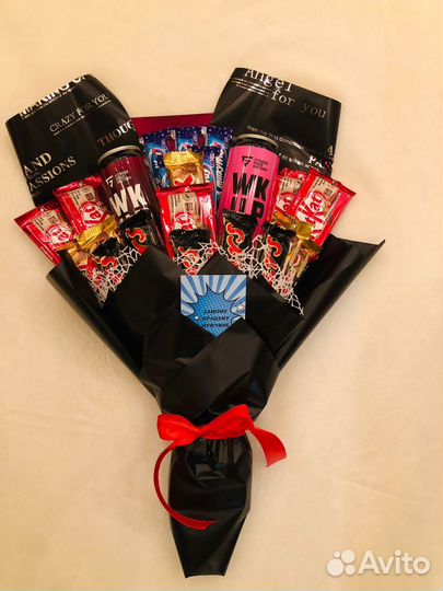 Сладкие букеты из конфет, торты, капкейки