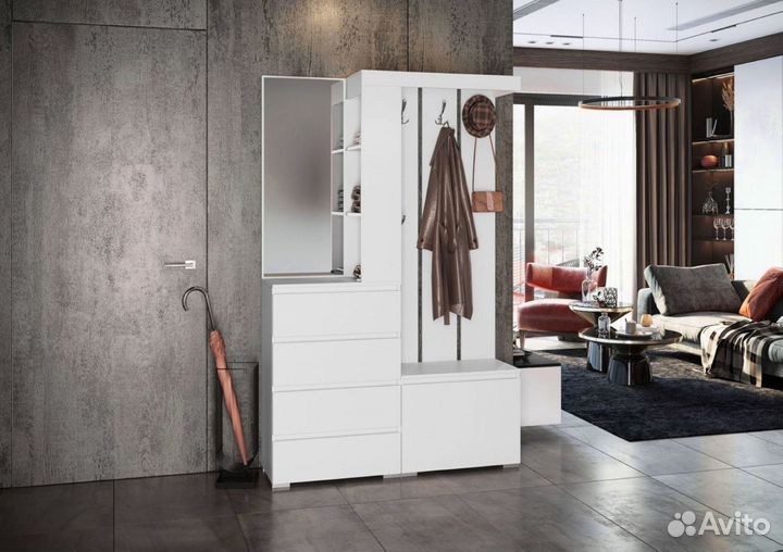 Прихожая белая Хелен (как икеа)