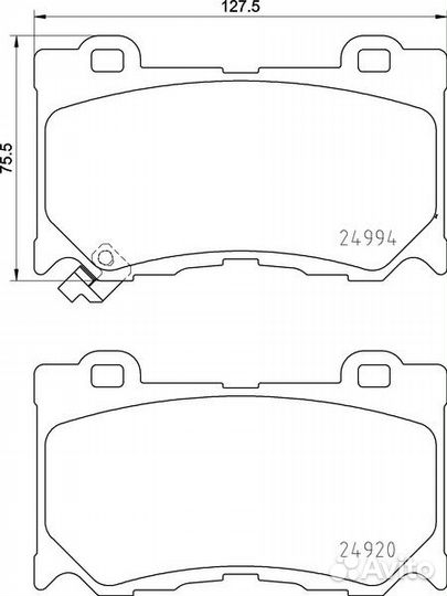 Колодки тормозные дисковые перед NP2058 NIS