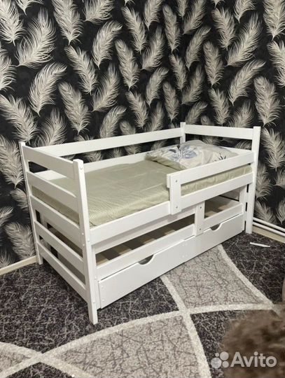 Детская двухъярусная кровать выдвижная