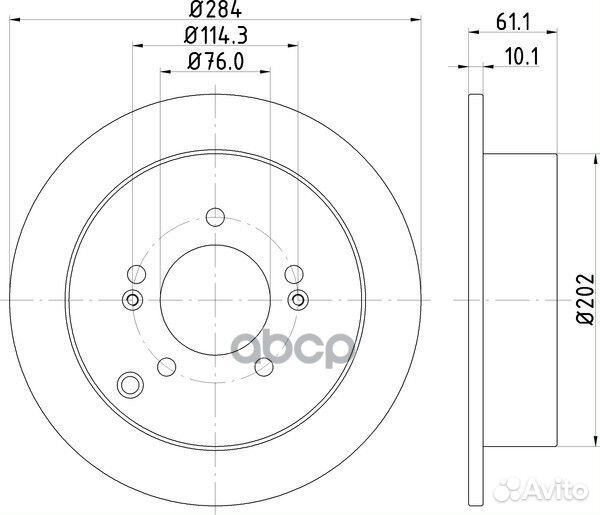 Диск тормозной задний hyundai highway VAN, ix35