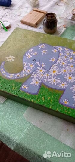 Картина Ромашковый слон