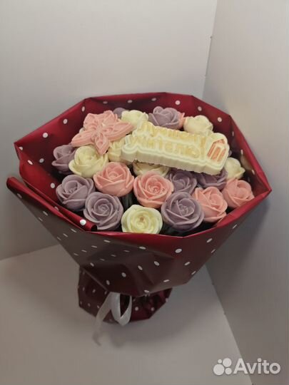 Подарок Учителю. Шоколадные розы и конфеты