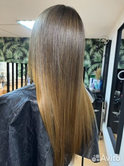 Кератиновое выпрямление волос