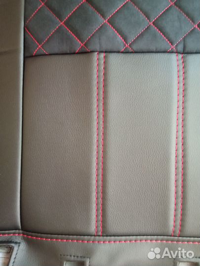 Автомобильные чехлы из экокожи + алькантара, Рио 4