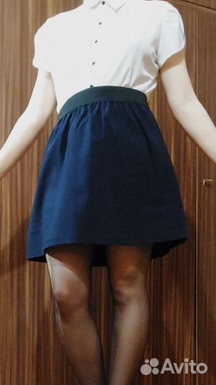 Юбка синяя