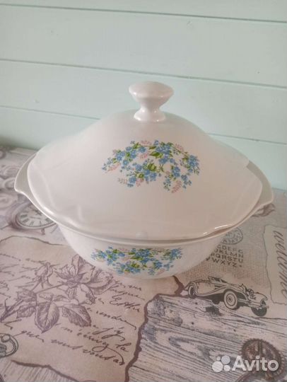 Фарфоровая супница, большое блюдо СССР